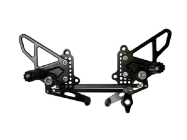 Vortex Racing 07-08 Ducati 1098,08-09 1098R,07-09 1098S,09-11 1198 Adjustable Rearsets- Black - Vortex Racing