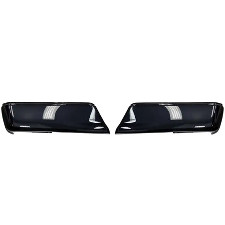 Pair of gloss black vent visors for DF1001 Ecoological bumper overlay installation