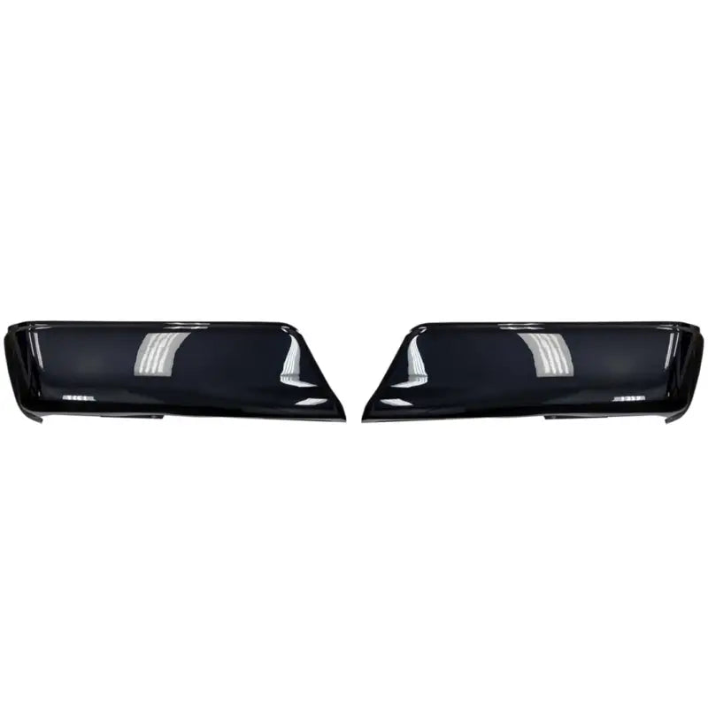 Pair of gloss black vent visors for DF1001 Ecoological bumper overlay installation