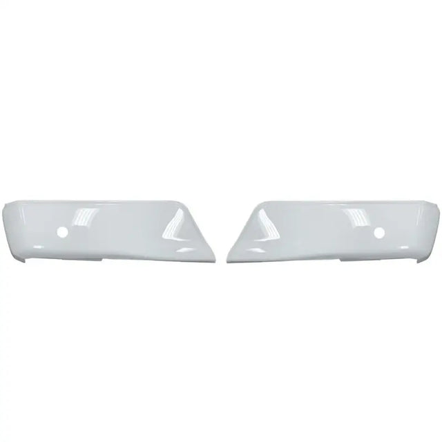 Pair of white bumper end caps for DF3010 Ecoological Gloss White Bumper Overlay