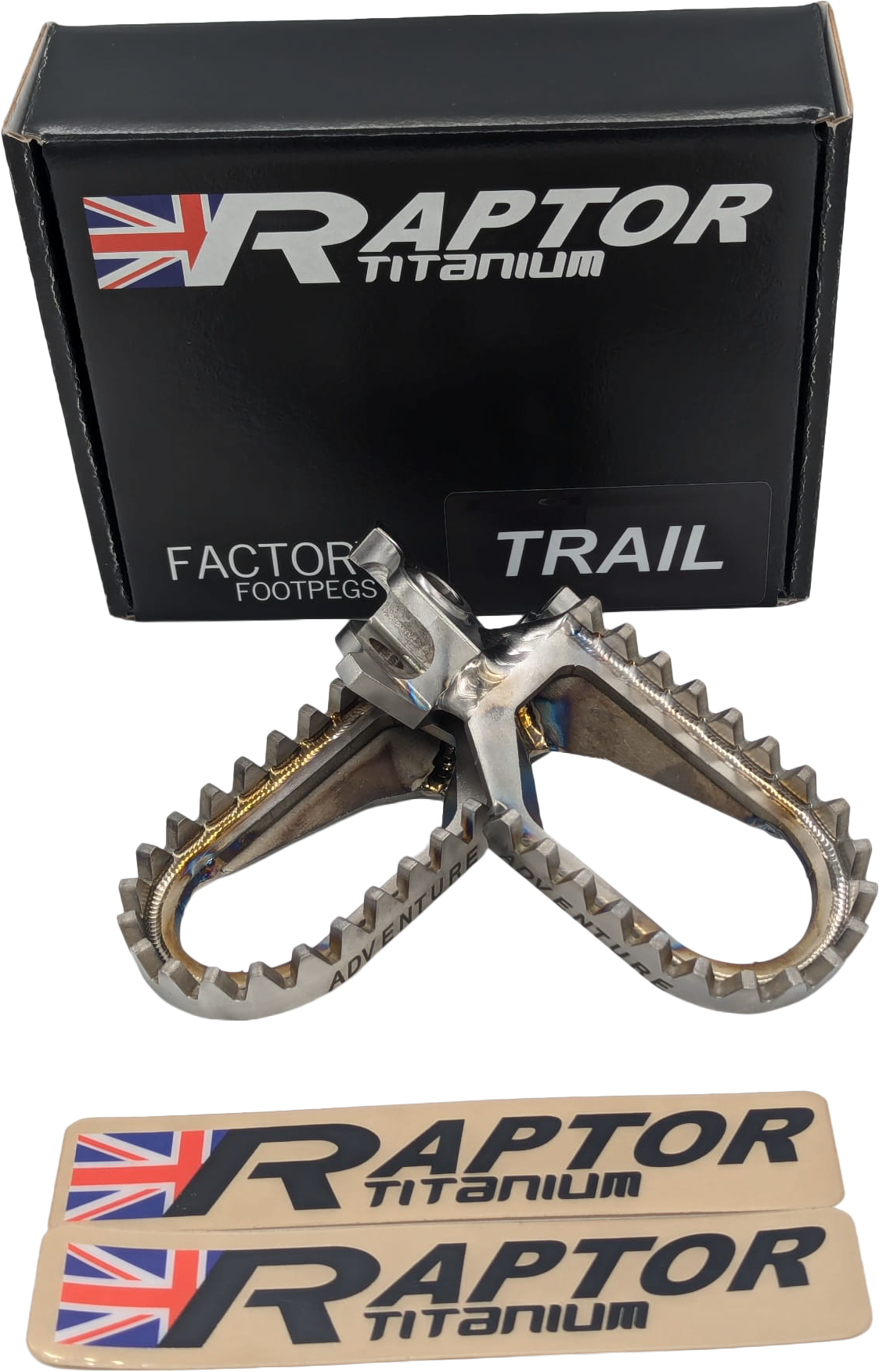 Raptor Titanium Footpegs Foot Controls ADV002 - Titanium Pegs Adv PR