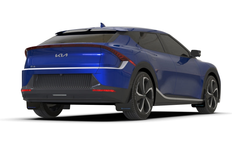 Rally Armor MF91-UR-BLK-DGRY Rally Armor 22-23 Kia EV6 Black UR Mud Flap Dark Grey Logo