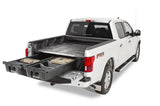 White pickup truck with df9 decked storage solution on Ford F150 bed in 2021+