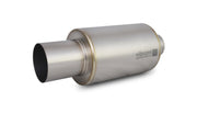 Vibrant 17561 Vibrant Titanium Muffler w/Straight Cut Natural Tip 2.5in. Inlet / 2.5in. Outlet