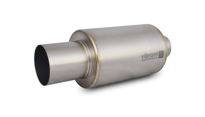 Vibrant 17561 Vibrant Titanium Muffler w/Straight Cut Natural Tip 2.5in. Inlet / 2.5in. Outlet