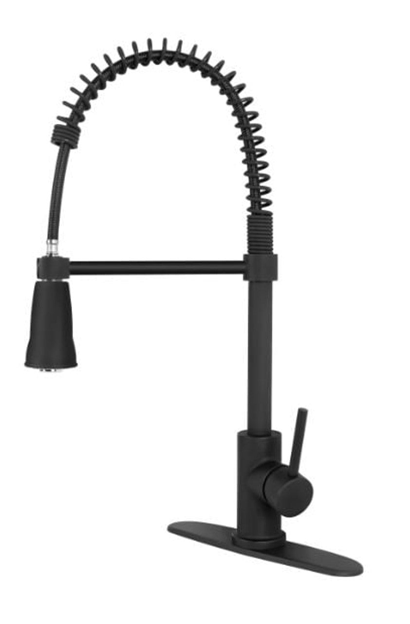 DF-NMK504-MB Dura Faucet Spring Coil Pull-Down Rv Kitchen Fa