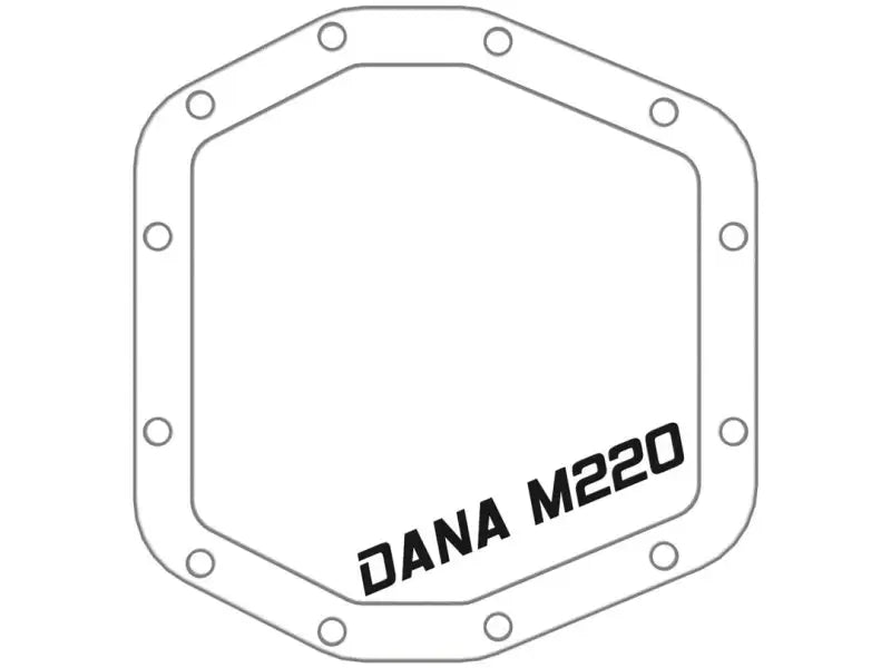 Gray differential cover with bolt holes for Dana M220 with magnetic drain plug