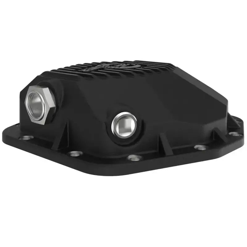 Black Dana M220 differential cover with ports and magnetic drain plug for easy maintenance