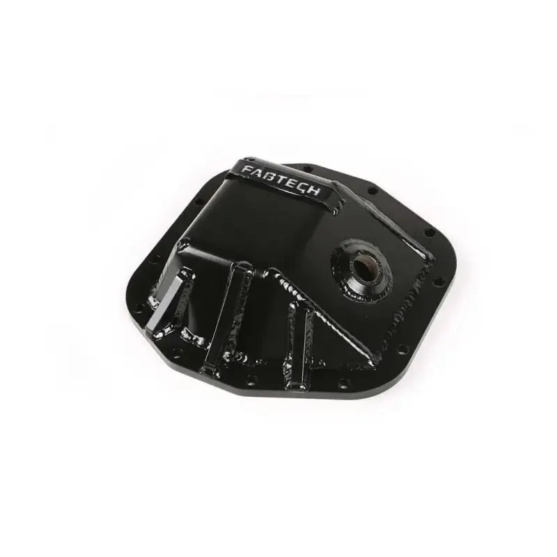 Black steel differential cover with skid plate and fill plug for Dana M220 trucks