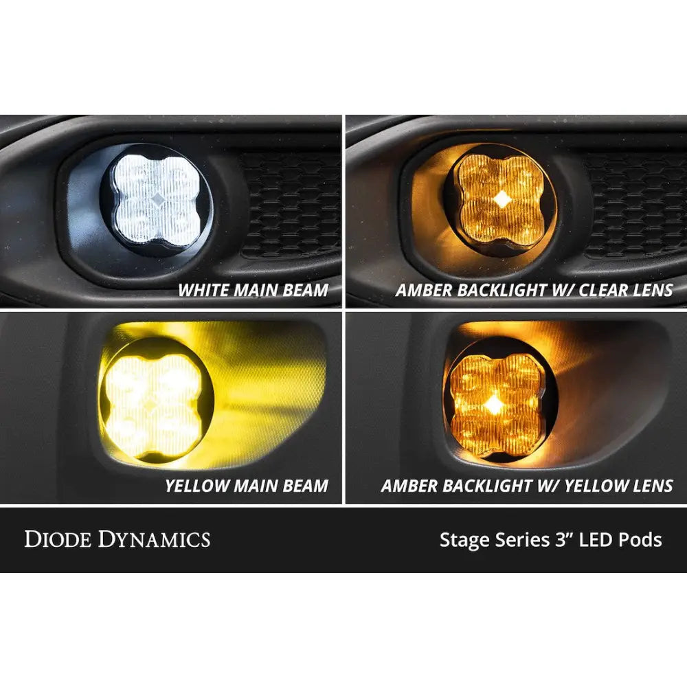 Diode Dynamc High-Intensity Automotive-Type LED's Driving/ Fog Light DD8468 - SS3 Max Sierra 2003 Kit Abl YE