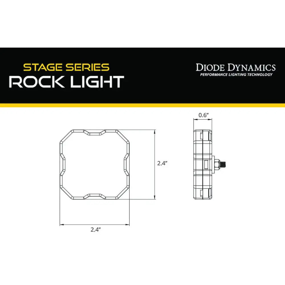 Diode Dynamc Dual Power Levels Underbody Light Kit DD7742 - Single-Color Rock MID-Size