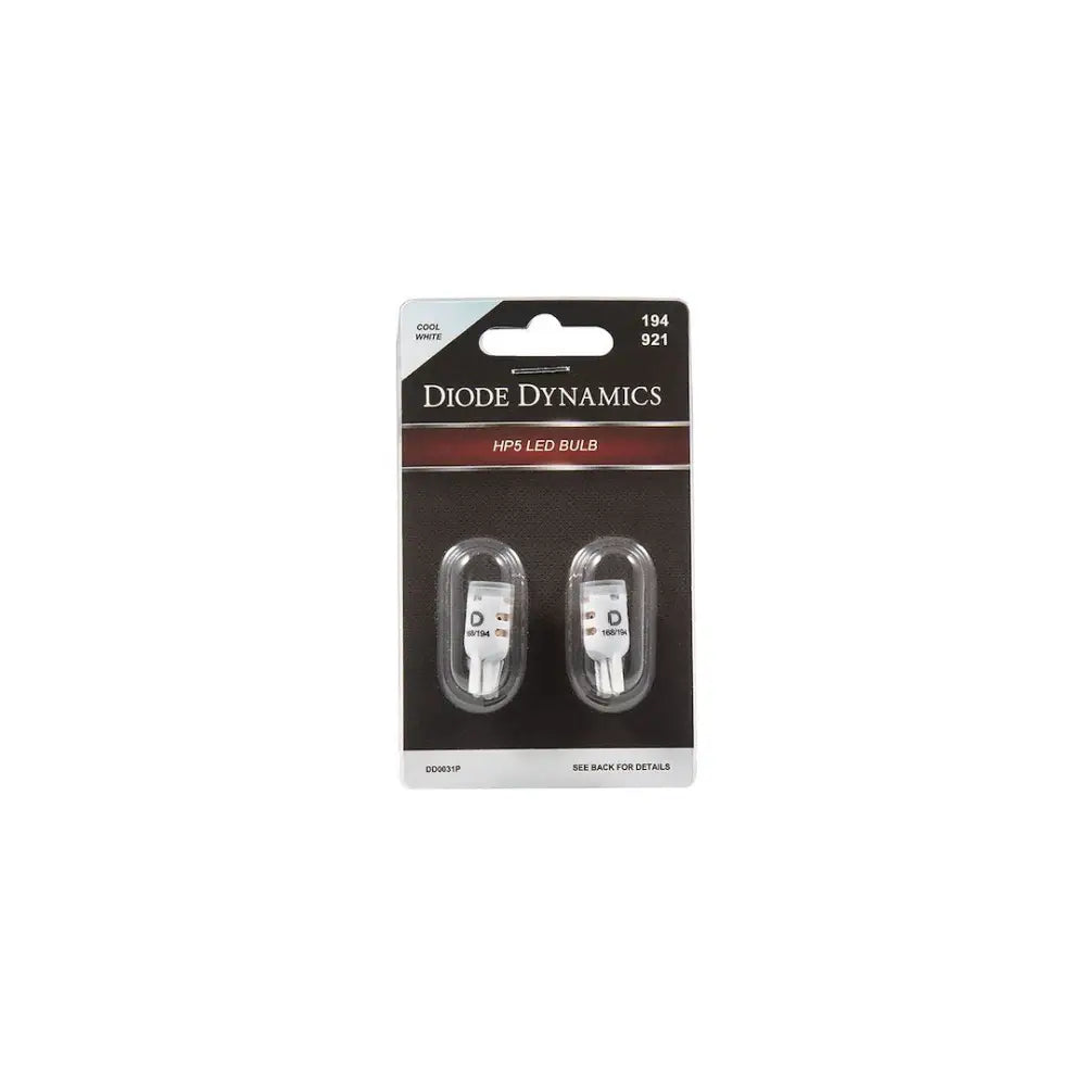 Diode Dynamc Increased Output With LED Appearance Dome Light Bulb DD0031P - White 194 HP5 Cool Pair