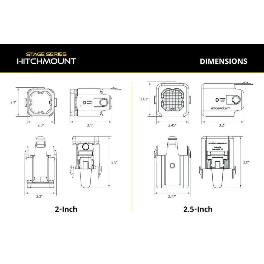 Diode Dynamc Limited Lifetime Warranty Backup Light DD7420NH - Hitchmount Led Pod Reverse Kit C1