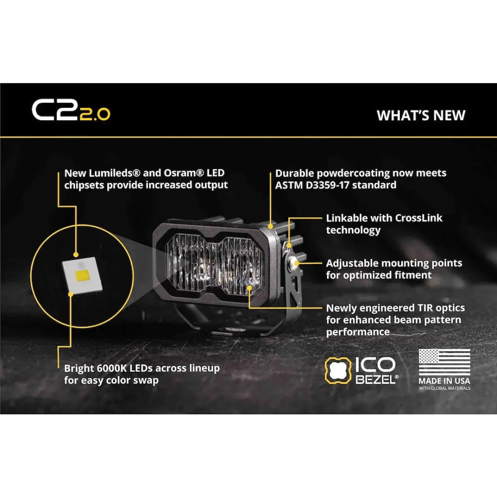 Diode Dynamc Limited Lifetime Warranty Driving/ Fog Light DD8114P - Yellow C2 2.0 Max Combo Driving Sta