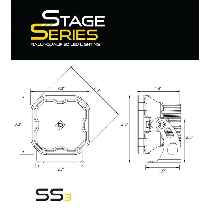 Diode Dynamc Low-Profile Design Driving/ Fog Light DD7765 - Stage Series Ditch Kit 20