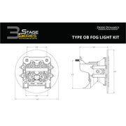Diode Dynamc SAE-Compliant Road-Legal Output Driving/ Fog Light DD7074 - Yellow SS3 Max Type OB Kit Abl