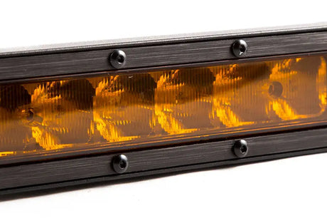 Diode Dynamics 12 In LED Light Bar Single Row Straight - Amber Wide Each Stage Series - DD5045S