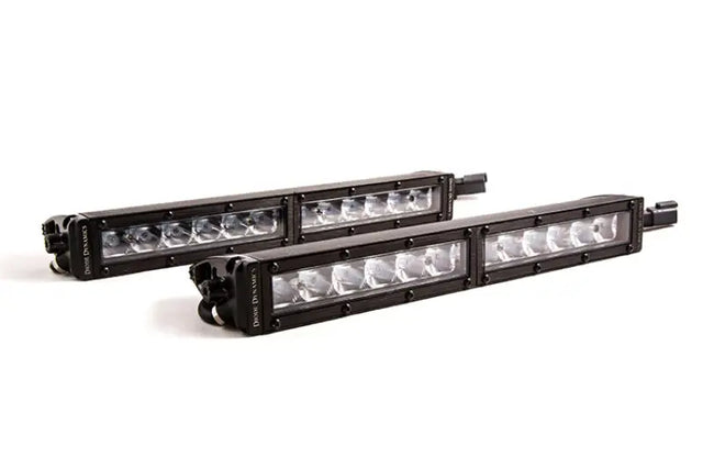 Diode Dynamics 12 In LED Light Bar Single Row Straight Clear Driving (Pair) Stage Series - DD5015P