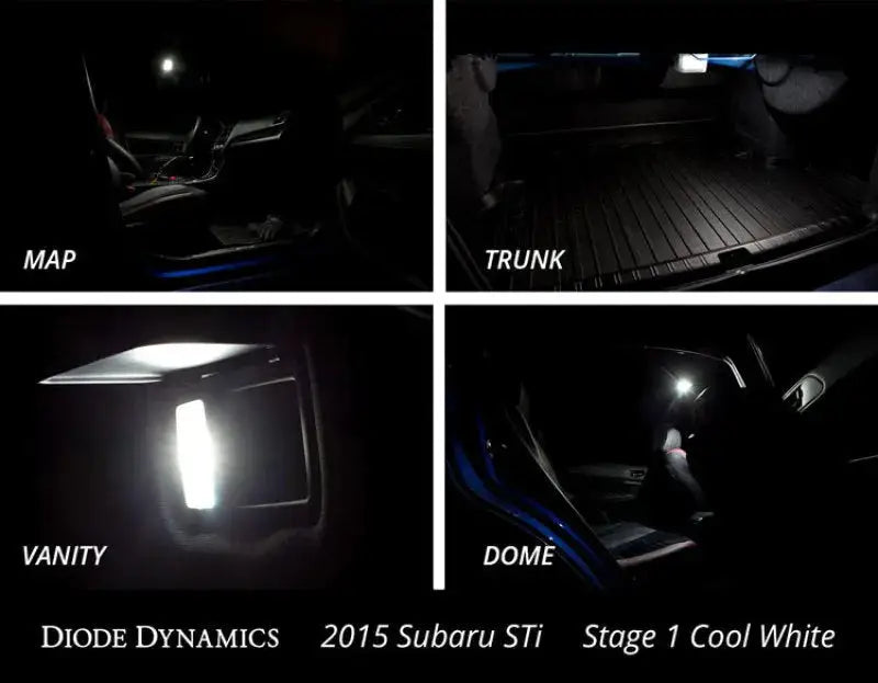 Diode Dynamics 15-19 Subaru WRX Interior Light Kit Stage 1 - Cool - White - Lights