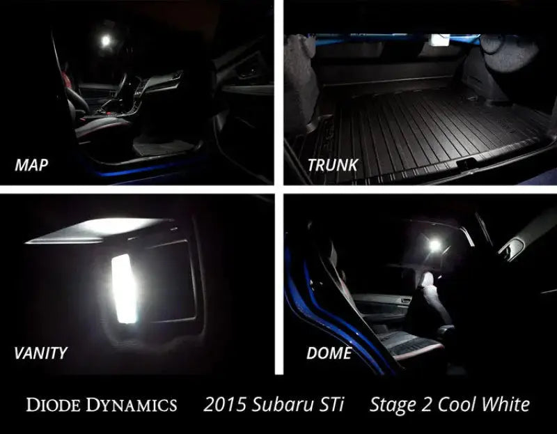 Diode Dynamics 15-19 Subaru WRX Interior Light Kit Stage 1 - Cool - White - Lights