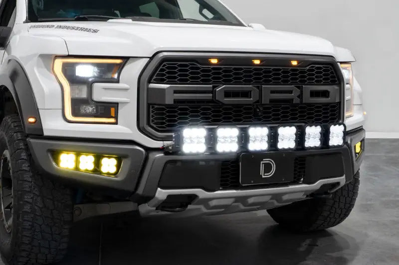 Diode Dynamics 17-20 Ford Raptor SS5 Grille CrossLink Lightbar Kit - Pro White Combo - DD7337