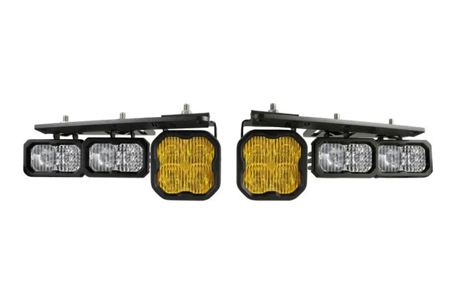 Diode Dynamics 21-Up Ford Bronco Stage Series Fog Pocket Kit - Yellow Sport - DD7179