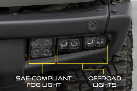 Diode Dynamics 21-Up Ford Bronco Stage Series Fog Pocket Kit - Yellow Sport - DD7179