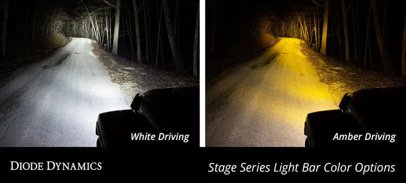 Diode Dynamics 30 In LED Light Bar Single Row Straight - Amber Combo Each Stage Series - DD5054