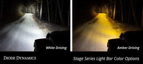 Diode Dynamics 30 In LED Light Bar Single Row Straight - Amber Combo Each Stage Series - DD5054