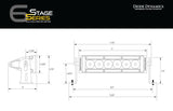 Diode Dynamics 6 In LED Light Bar Single Row Straight SS6 - Amber Wide Light Bar (Single) - DD5044S