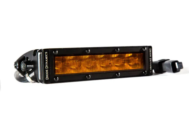 Diode Dynamics 6 In LED Light Bar Single Row Straight SS6 - Amber Wide Light Bar (Single) - DD5044S