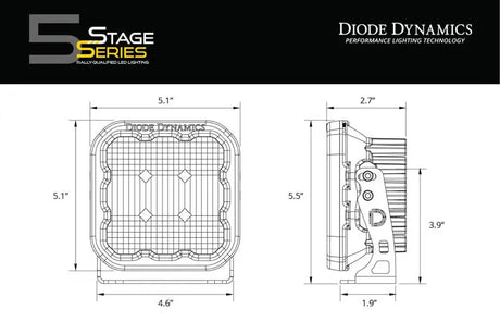 Diode Dynamics SS5 LED Pod Pro - Yellow Combo (Pair) - DD6778P