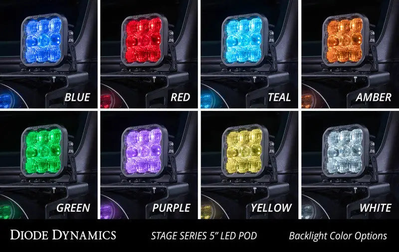 Diode Dynamics SS5 Pro Universal CrossLink 7-Pod Lightbar - White Combo - DD7246