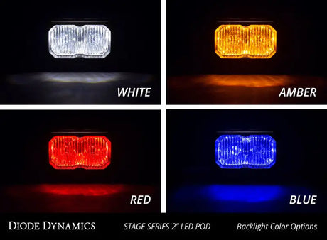 Diode Dynamics Stage Series 2 In LED Pod Pro - White Combo Standard ABL (Pair) - DD6409P
