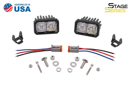 Diode Dynamics Stage Series 2 In LED Pod Pro - White Combo Standard ABL (Pair) - DD6409P