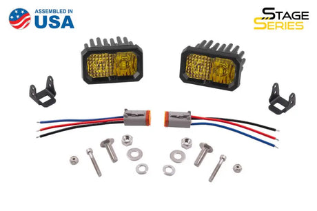 Diode Dynamics Stage Series 2 In LED Pod Sport - Yellow Combo Standard ABL (Pair) - DD6391P