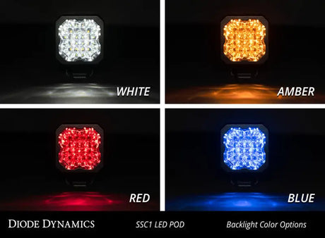 Diode Dynamics Stage Series C1 LED Pod Sport - White Flood Standard ABL (Pair) - DD6445P