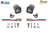 Diode Dynamics Stage Series C1 LED Pod Sport - White Flood Standard ABL (Pair) - DD6445P