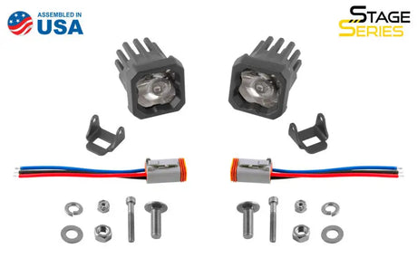 Diode Dynamics Stage Series C1 LED Pod Sport - White Flood Standard ABL (Pair) - DD6445P