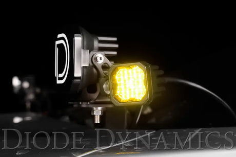 Diode Dynamics Stage Series C1 LED Pod Sport - Yellow Wide Standard ABL (Pair) - DD6443P