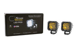 Diode Dynamics Stage Series C1 LED Pod Sport - Yellow Wide Standard ABL (Pair) - DD6443P