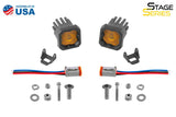 Diode Dynamics Stage Series C1 LED Pod - Yellow SAE Fog Standard ABL (Pair) - DD6848P