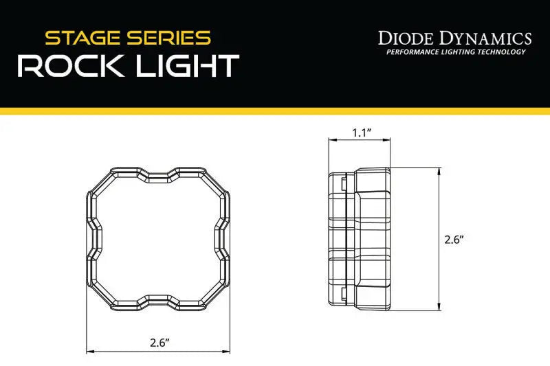 Diode Dynamics Stage Series Rock Light Magnet Mount Adapter Kit (one) - DD7465