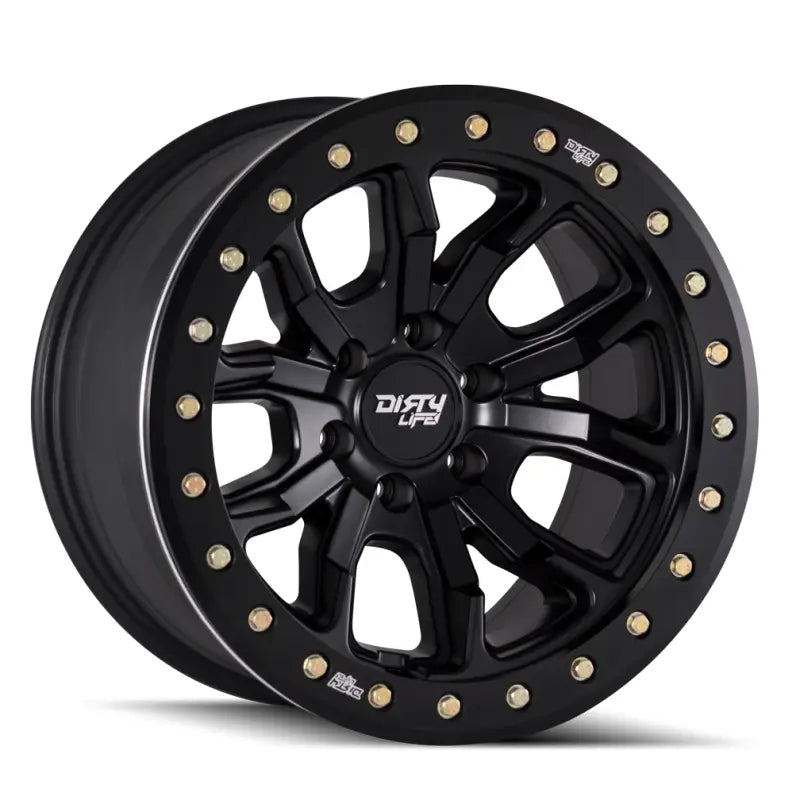Dirty Life 9303-7973MB12 Dirty Life 9303 DT-1 17x9 / 5x127 BP / -12mm Offset / 78.1mm Hub Matte Black Wheel - Beadlock