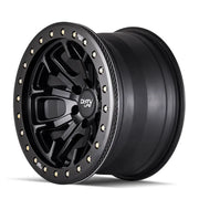 Dirty Life 9303-7973MB12 Dirty Life 9303 DT-1 17x9 / 5x127 BP / -12mm Offset / 78.1mm Hub Matte Black Wheel - Beadlock
