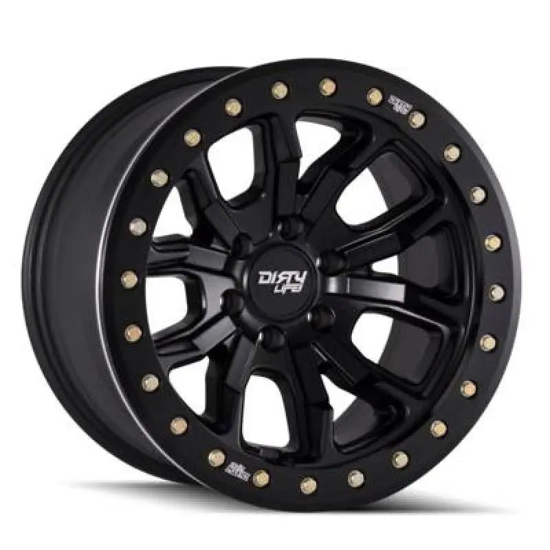 Dirty Life 9303-7973MB12 Dirty Life 9303 DT-1 17x9 / 5x127 BP / -12mm Offset / 78.1mm Hub Matte Black Wheel - Beadlock