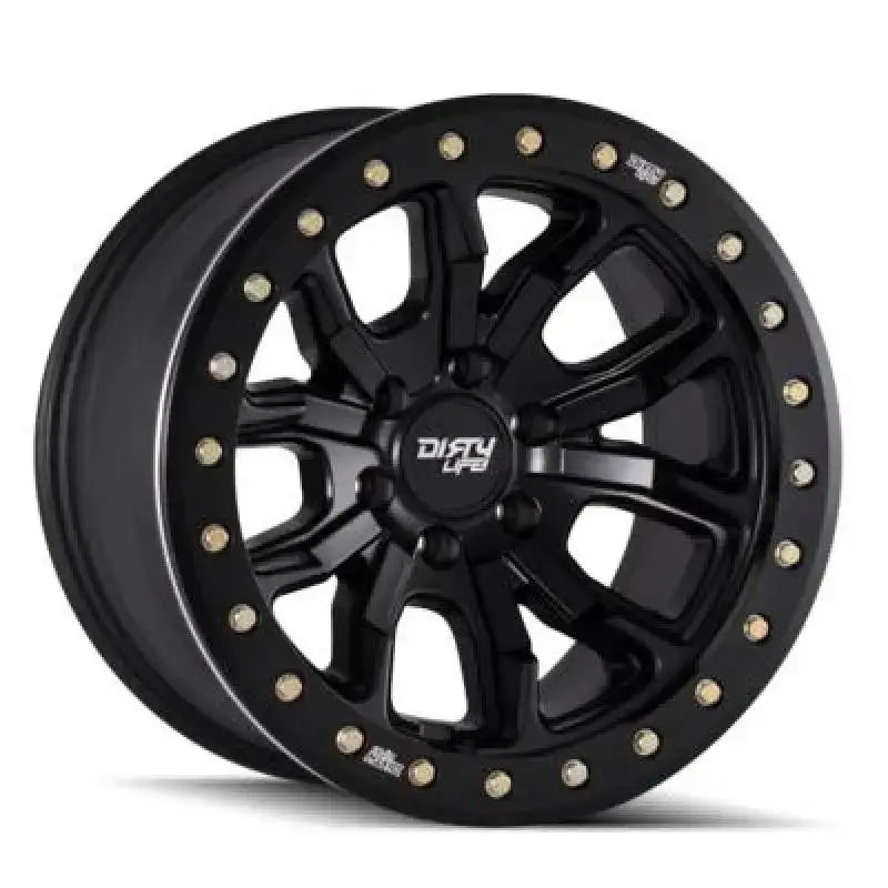 Dirty Life 9303 DT-1 Matte Black Beadlock Wheel - 17x9, 5x127 BP, -12mm Offset, 78.1mm Hub