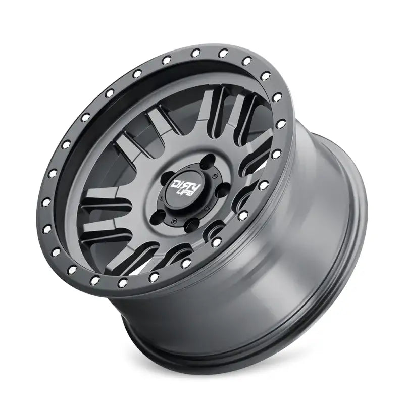 Dirty Life 9309 Canyon Pro 17x9/5x127 BP/-38mm Offset/71.5mm Hub Satin Graphite Wheel - Beadlock - Truck & Automotive