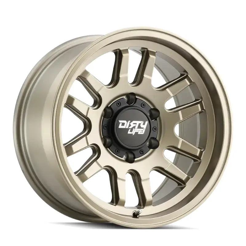 Dirty Life 9310 Canyon 17x9 / 6x139.7 BP / 0mm Offset / 106mm Hub Satin Gold Wheel - Truck & Automotive