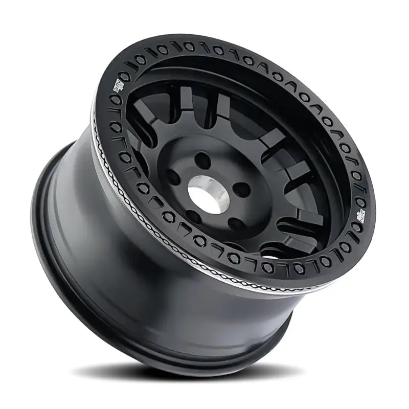 Matte black Dirty Life Canyon Race 17x9 off-road wheel for rugged adventures